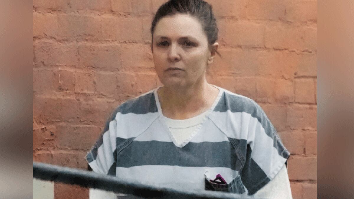 Angela Wagner arrives at the Pike County Courthouse Tuesday morning to testify against her son,...