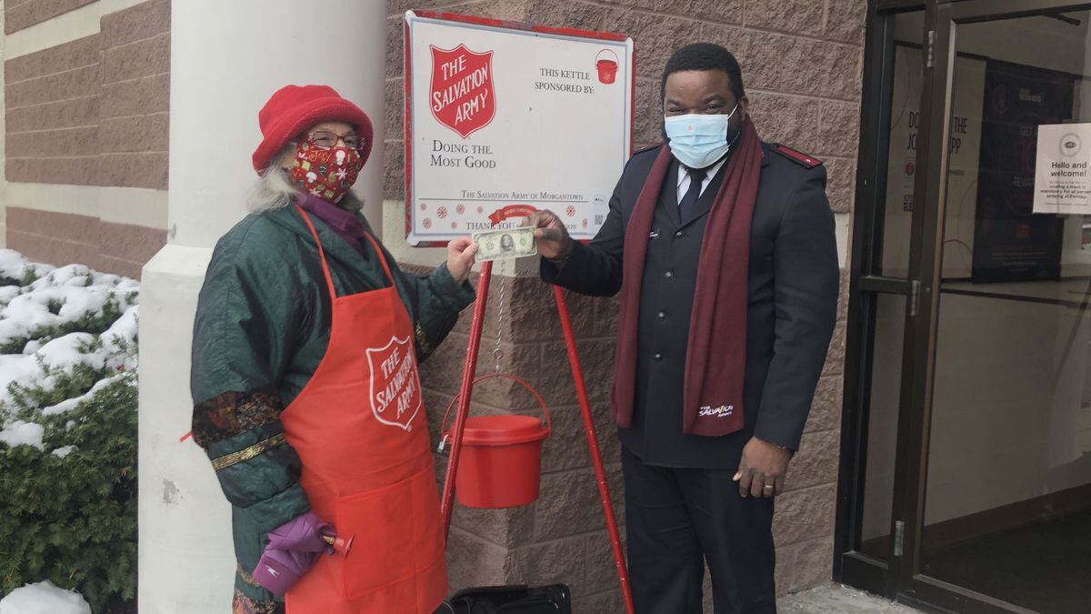 Not even the bell ringer knew that a $1000 bill was donated in her bucket