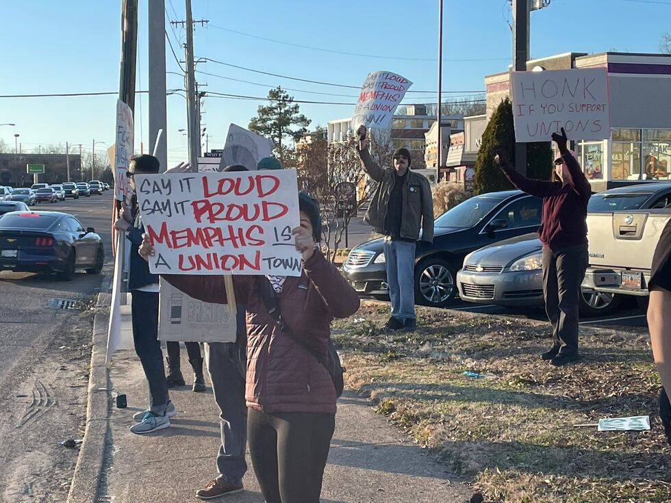 Memphis Restaurant Workers United protest after Starbucks fires Poplar/Highland store employees
