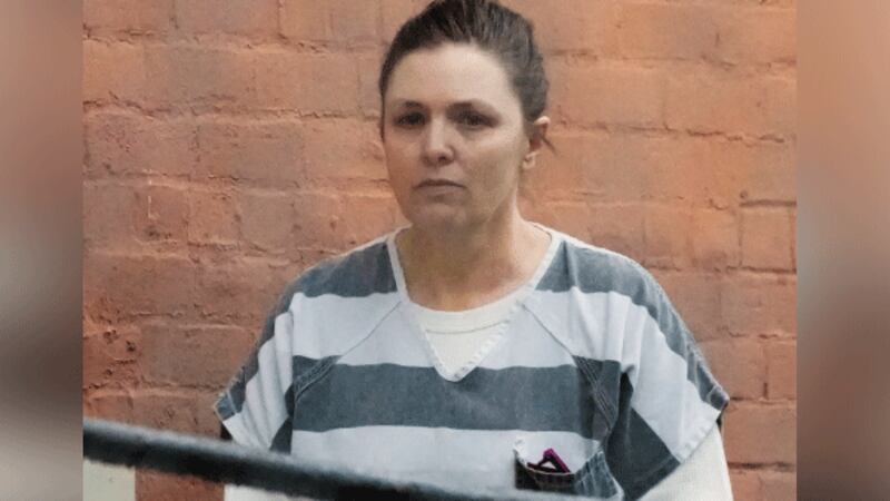 Angela Wagner arrives at the Pike County Courthouse Tuesday morning to testify against her...