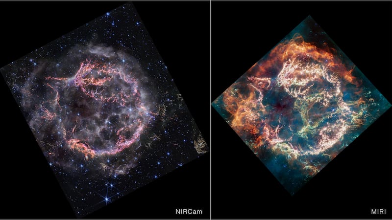 Webb telescope captures detailed look inside a supernova
