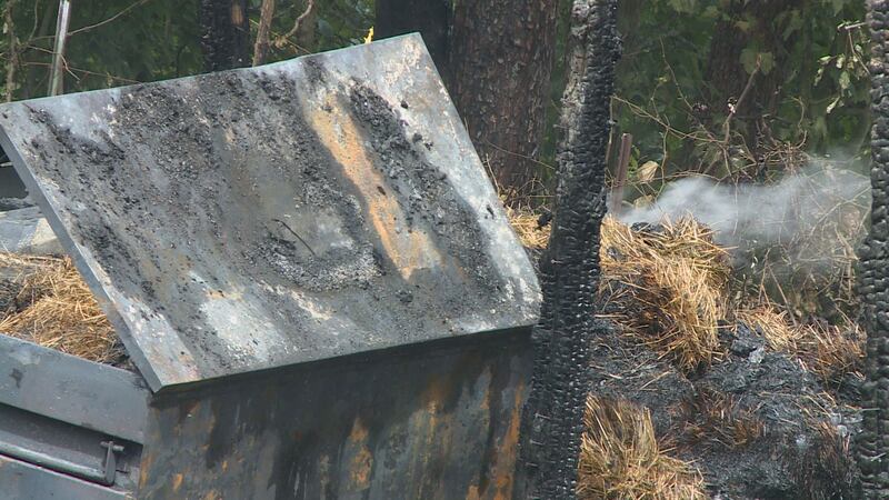 Firefighters say they could see the smoke burning for miles.